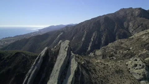 Over a Mountain Range Stock Footage 210930183