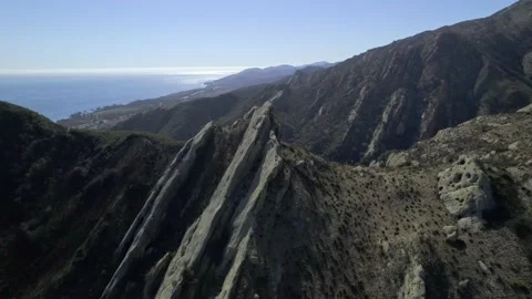 Over a Mountain Range Stock Footage 210932725