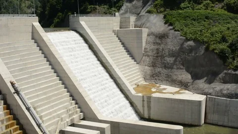 Over the mountain river Stock Footage 77247707