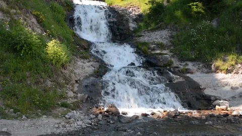 Over the mountain river Stock Footage 77247890