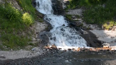 Over the mountain river Stock Footage 77247923