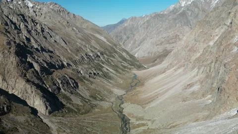 Over mountain river in the gorge 스톡 동영상 319858261