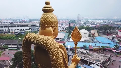 Over Murugan statue Stock Footage 83743072