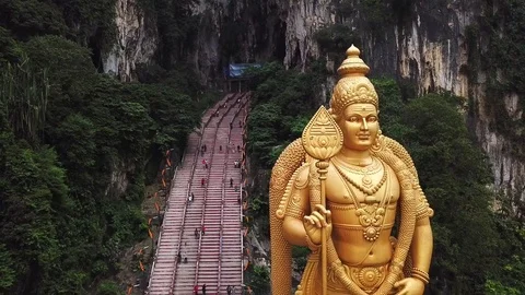 Over Murugan statue Stock Footage 83743074