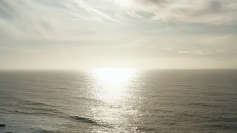 Over the ocean into the sun Stock Footage 127805467