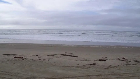 Over the the ocean through the waves Stock Footage 73464829