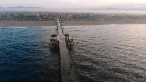 Over the Pier Stock Footage 103298699
