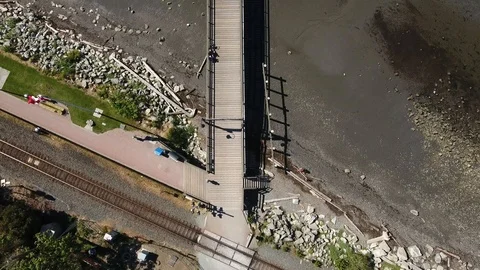 From over pier to sea Stock Footage 96544162