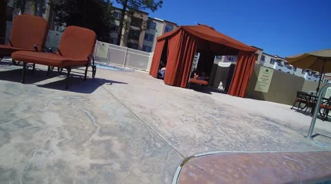 Over the Pool and Back Stock Footage 63161995