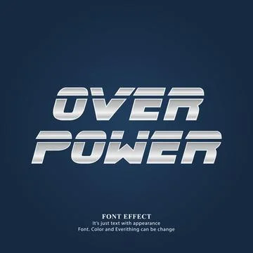 Over power text effect background vector illustration Stock Illustration