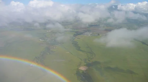 Over the Rainbow Aerial Stock Footage 37783092