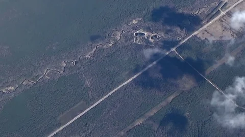 Over the river and clouds Stock Footage 79922295