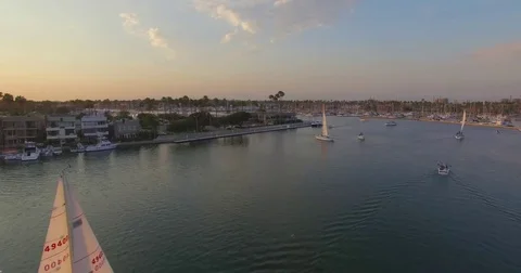 Over A Sailboat Stock Footage 77697887