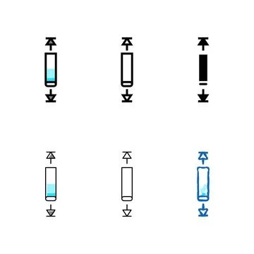 Over scroll minimal color icon vector Ilustração Stock