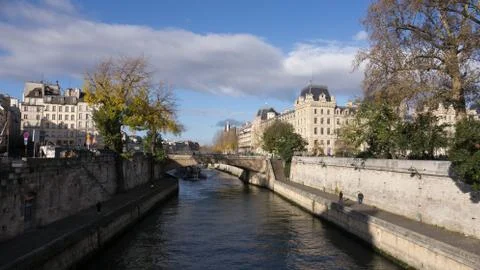 Over the Seine Stock Photos