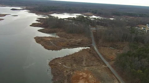 Over the Shoreline of a Lake Video stock 46666496