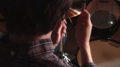 Over the Shoulder - Drummer Video stock 1104076