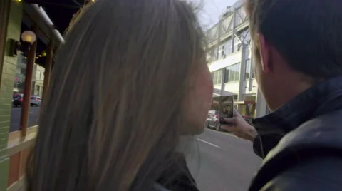 Over the shoulder shot of selfe Stock Footage 62465005