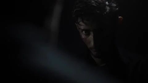 Over the shoulder shot of two men fighting with each other. Stock Footage 242822071