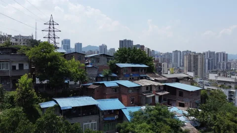 Over the slums of China | Stock Video | Pond5