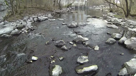 Over  small river. Aerial Stock Footage 36214865