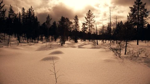 Over the snow bumps back Video stock 90743697