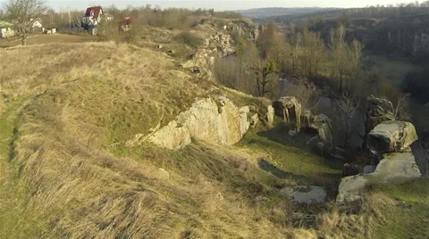 Over  spring river. Aerial  view Stock Footage 36145177