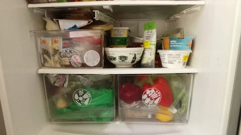 Over stocked refrigerator Stock-Footage 93343200