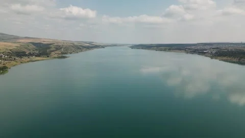 Over Tbilisi Sea. Drone View Stock Footage 340923433