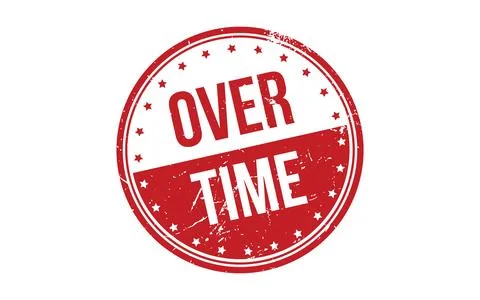 Over Time Stamp Seal Vector Illustration Ilustração Stock
