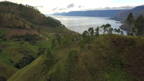Over Toba lake 库存影片 83953393