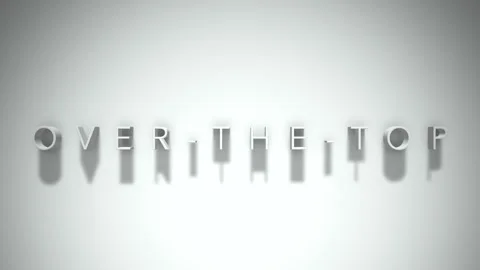 Over the top  3D title animation white text on a white background Stock Footage 299637084
