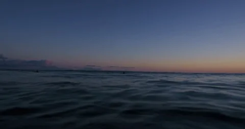 Over Underwater View of Sunset Light Rays Stock Footage 76284357