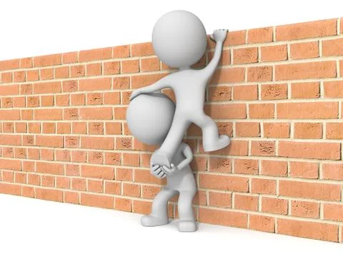 Over the wall. Stock Illustration