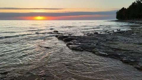 Over the Water and Rocks Stock Footage 341906536