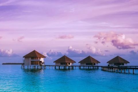 Over water bungalows Ilustração Stock