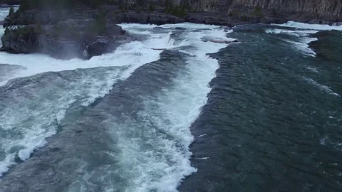 Over The Waterfalls Edge Stock Footage 73058843