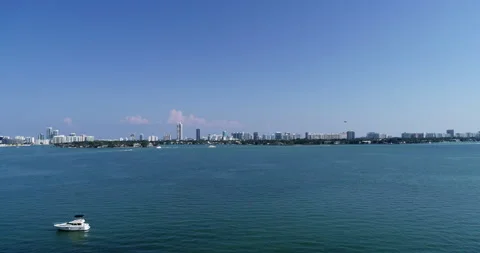 Over the waters of Biscayne Bay Stock Footage 231734023