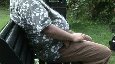 Over weight man 1 Stock Footage 815559