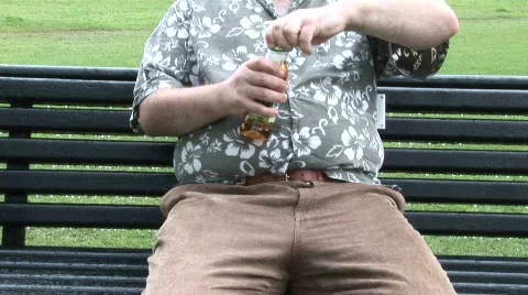 Over weight man 2 Stock Footage 815560