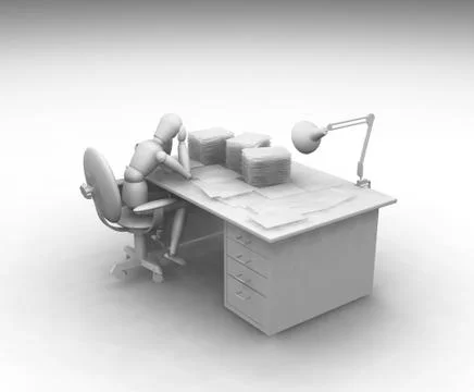 Over worked Illustrazione stock