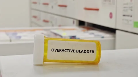 OVERACTIVE BLADDER treatment tablets used to reduce urinary urgency and fre.. Stock Footage 333392498