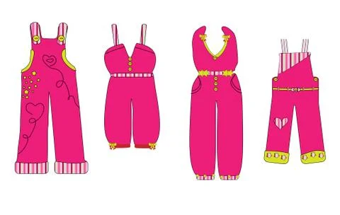 Overall. clothes for baby vector Stock Illustration