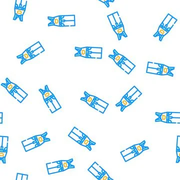 Overall denim vector seamless pattern Stock Illustration