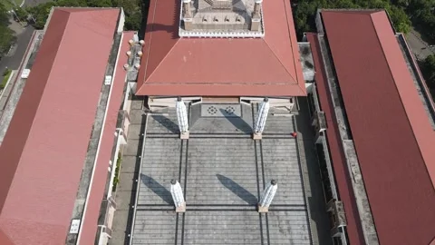 Overall drone view from above the mosque Stock Footage 260521399
