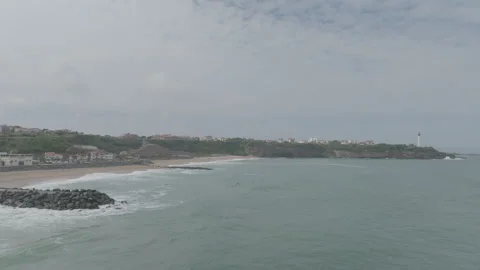 Overall left to right pan beach 스톡 동영상 345216651