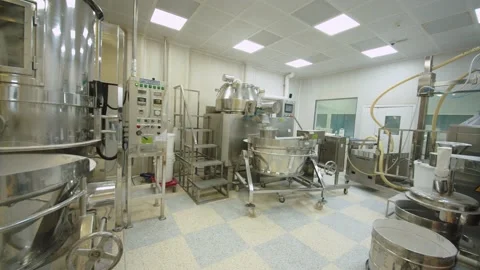 The overall plan demonstrates the pharma equipment during the work process of Stock Footage 199685584