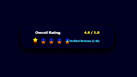 Overall Rating 4.9 out of 5.0 promotional badge animation with verified rev.. Stock Footage 344710032