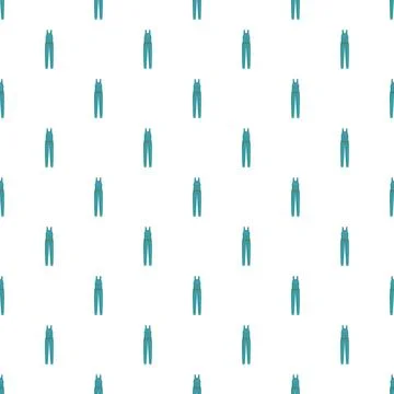 Overalls creating a seamless pattern on a white background Stockillustratie