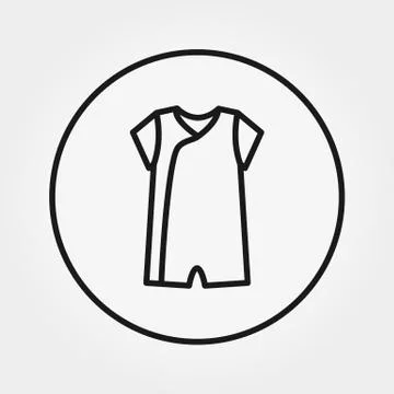 Overalls. Jumpsuit. Icon. Vector. Editable Thin line. Stock Illustration